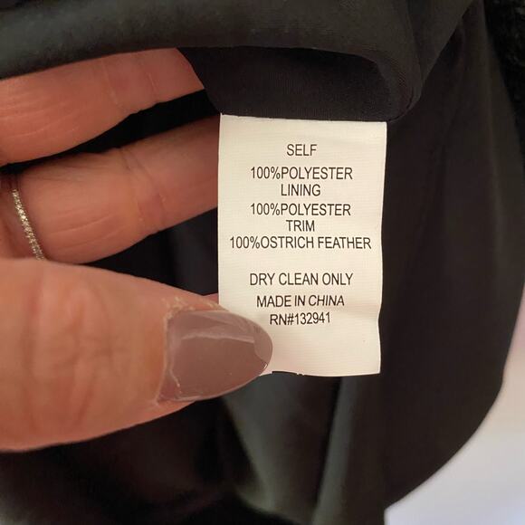 NWT Amanda Uprichard Free People Black Sequin Feather Kieran Mini Dress size XS - Picture 7 of 11